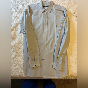 PMS108 - Polo Ralph Lauren, Men's TALL, blue/white, classic, button down, 2XT.